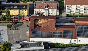 Der Rewe-Markt in Lauchringen nach dem Einsturz.