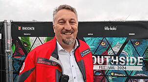 Stefan Dittrich, Regionalvorstand der Region Bodensee/Oberschwaben bei den Johannitern beim Southside Festival 2024.