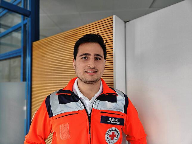 Mete Ünal engagiert sich als Sanitäter ehrenamtlich beim DRK Hüfingen.