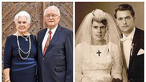 Anita und Bernhard Friedmann aus Tiengen feiern am 25. August 2025 ihre Eiserne Hochzeit, vor 65 Jahren haben sie in der Pfarrkirche St. ...