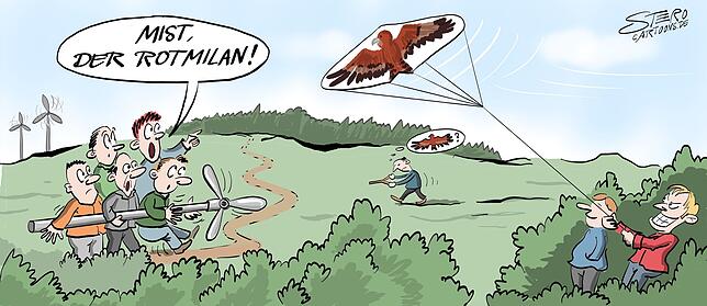 Die Suche nach dem Rotmilan.