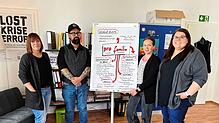 Die Mitarbeiter der Beratungsstelle pro familia in Villingen. V.l.: Bettina Kaiser (Erstkontakt und Verwaltung), Sebastian Schoch ...