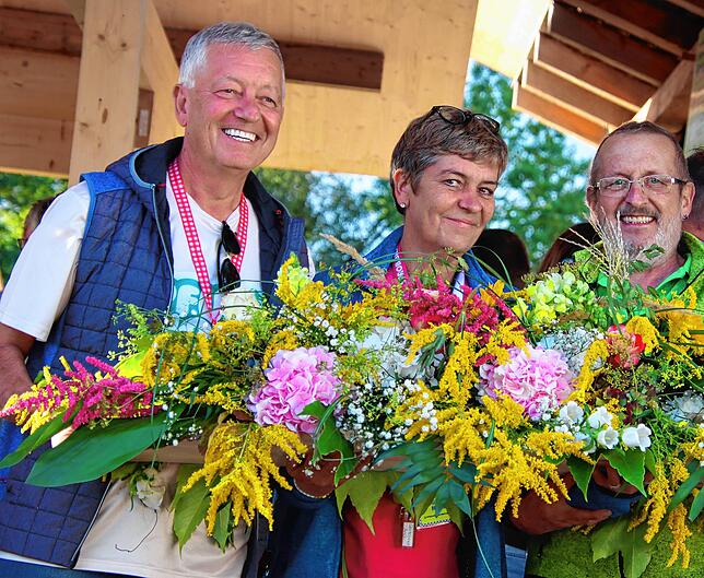 Das Machertrio: Ewald und Manuela Restle mit Thomas Hiestand.