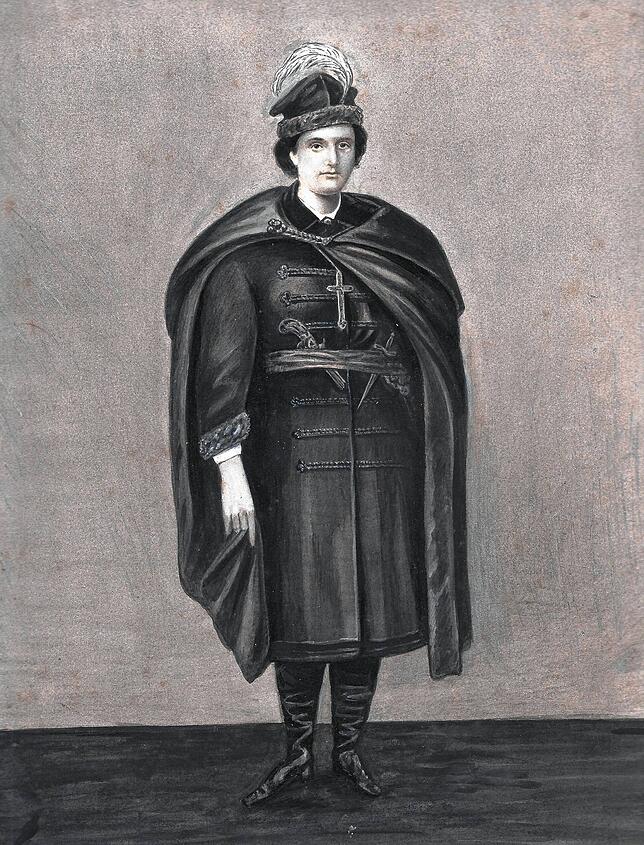 Johann Kaspar Albrecht auf einer um 1880 entstandenen Tuschzeichnung.