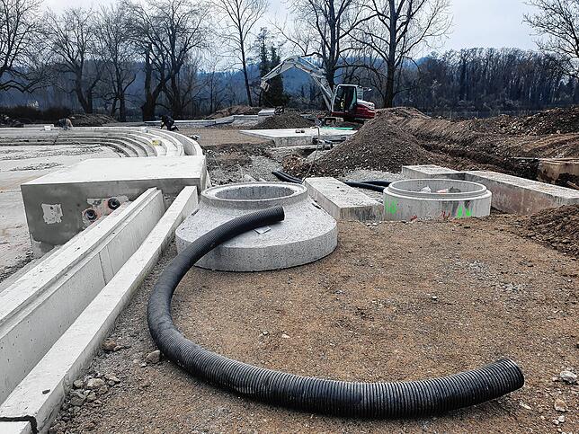 Bild 6: So sieht es auf der Baustelle des Freibads Waldshut aus