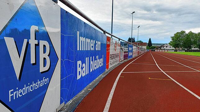 Das Stadion-Gelände des VfB Friedrichshafen an der Teuringer Straße.