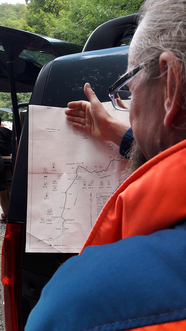 Ein Plan der Falkensteiner Höhle.