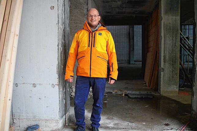 Christian Link auf der Baustelle der Christuskirche. Ein Archivbild.