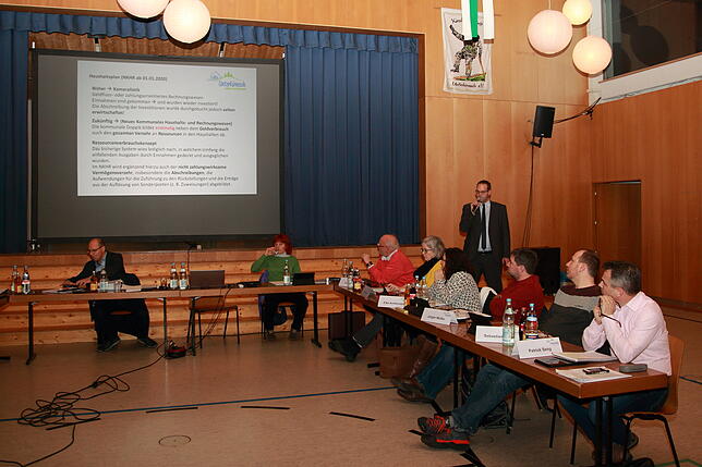 Bild 22: Bilder der Sitzung des Gemeinderats Unterkirnach in der Schlossberghalle zum Thema Hallenbad <br />