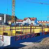 Die neue Halle der Firma Straub-Verpackungen auf dem ehemaligen Areal der Kammgarnspinnerei Coats Mez nimmt Form an. Der unterkellerte ...