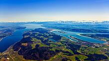 Blick auf den Bodensee aus westlicher Richtung.