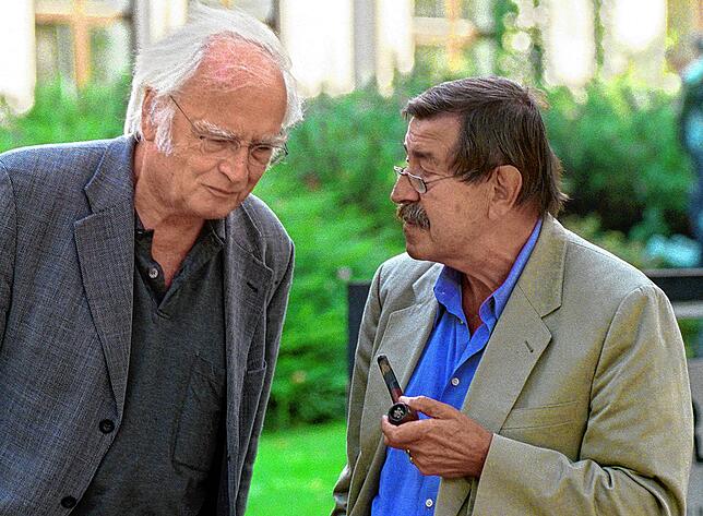 Keinen wissenschaftlichen Diskurs wert? Für manche Gelehrte haben sowohl Martin Walser (links) als auch Günter Grass durch streitbare ...