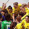 Die Handballerinnen des SV Allensbach während einer Auszeit. Am Sonntag treffen sie in der Riesenberghalle auf den TB Wüfrath.