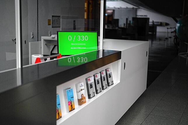 Der automatische Besucherzähler per Kamera ist noch aktiviert.