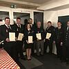 Mareike Seiffert inmitten ihrer Kameraden bei der jüngsten Hauptversammlung. Unser Foto zeigt (von links) Bernd Steinemann, Michael ...