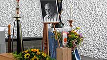 Der Sarg mit Bruno Epple in der Kirche von Wangen.