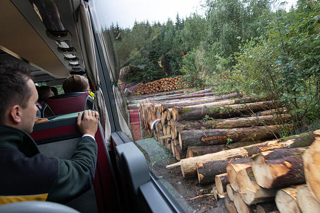 Während der Busfahrt durch die Wälder der Gemeinde Ühlingen-Birkendorf zeigte sich das ganze Ausmaß der Borkenkäferplage. Noch immer ...