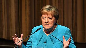 Ex-Kanzlerin Angela Merkel spricht auch über den Nahost-Konflikt.