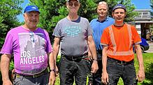 Sie machen die Feste in Donaueschingen erst möglich: Ein Team der Technischen Dienste mit ihrem Leiter (von links): Daniel Winkler, Udo ...