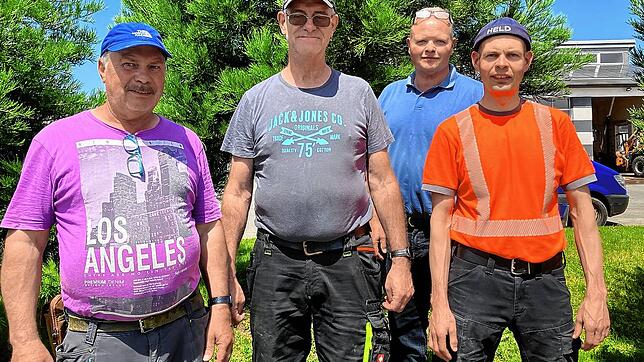 Sie machen die Feste in Donaueschingen erst möglich: Ein Team der Technischen Dienste mit ihrem Leiter (von links): Daniel Winkler, Udo ...