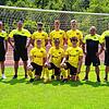 Trainer und Zugänge: (v. li. stehend) Tobias Urban (Trainer) , Matthias Rogg (Spielausschussvorsitzender), Pierre Wachenheim, Joel ...