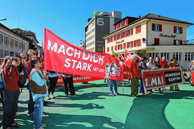 Bild 29: Gemeinsamer Protest am 1. Mai: So gingen Konstanzer und Kreuzlinger auf die Straße