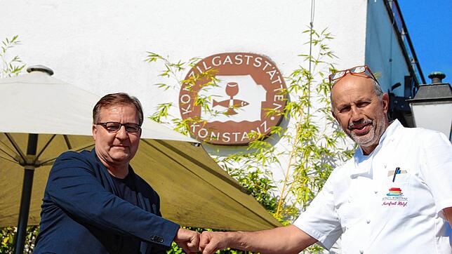 Andreas Gaul (rechts) und Manfred Hölzl, der das Konzil noch bis Ende des Jahres führt und dann an den Unternehmer aus Mainz übergibt.