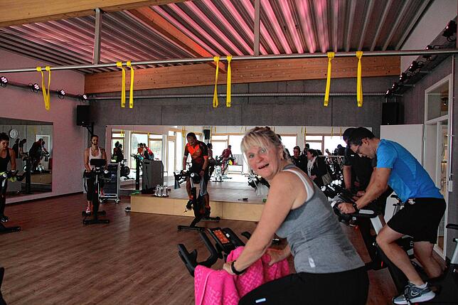 Zahlreiche Spendenaktionen gab es in Stühlingen: Hier eine Aufnahme der Aktion Indoorcycling.