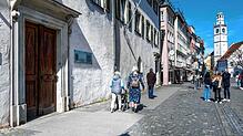 Das Landgericht in Ravensburg ist im ehemaligen Karmeliterkloster am Marienplatz untergebracht.