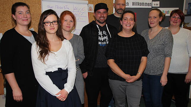 Der neue Gesamtelternbeirat der Singener Kiindertageseinrichtungen besteht aus (von links) Annika Klotz, Natalie Lutz, Daniela Tiede, ...