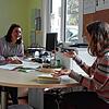 Hannah Hengge im Gespräch mit SÜDKURIER-Mitarbeiterin Nicole Burkhart über ihre Arbeit in den Lebensräumen Kluftern.
