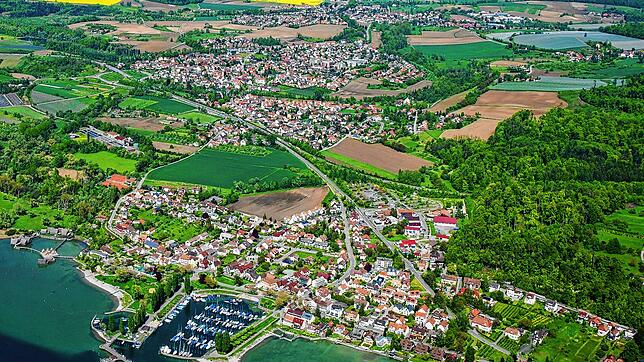 Uhldingen-Mühlhofen von der Luft aus betrachtet. Ab 27. September ist die Gemeinde Kulisse einer interkulturellen Woche.