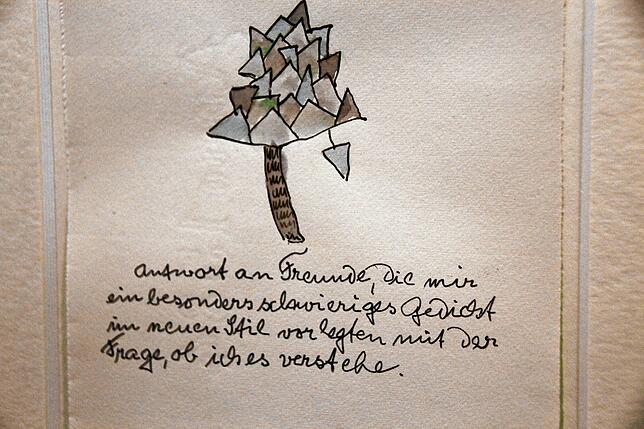„Antwort an Freunde, die mir ein besonders schwieriges Gedicht im neuen Stil vorlegten mit der Frage, ob ich es verstehe.“ ...
