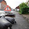 Der Tag nach den Überschwemmungen in Mühlhausen 2021.