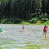 Standup-Paddling ist auf dem Linachsee am Sonntag offiziell möglich. Die DLRG ist vor Ort.