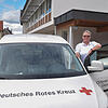 Bitte einsteigen. Monika Sturm ist eine der Fahrerinnen des Patiententaxis, das der Ortsverein des Roten Kreuzes in St. Georgen vor ...