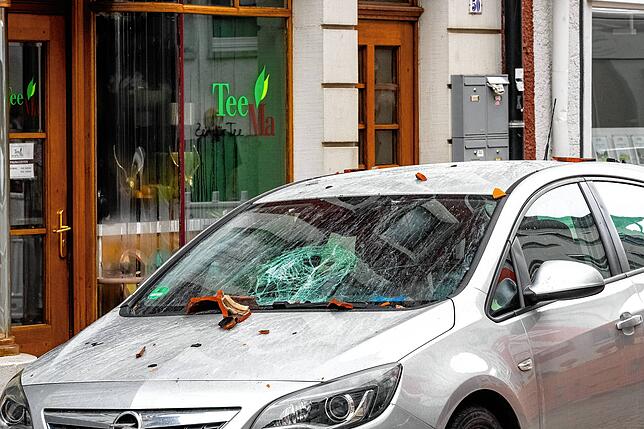 Bild 4: Villingen nach der Brandkatastrophe: Nun zeigt sich das Ausmaß der Zerstörungen