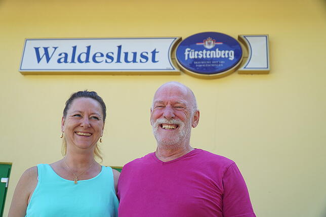 Die Betreiber der Waldeslust im Schwenninger Moos, Eveline und Werner Walder.