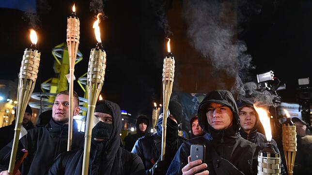 Protestler auf dem Maidan.