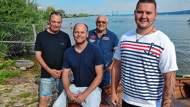 Der alte und der neue Vorstand des Angelsportvereins (von links): Bernd Sing, Uwe Gessendorfer, Christian Schellhammer und Christopher Dold.