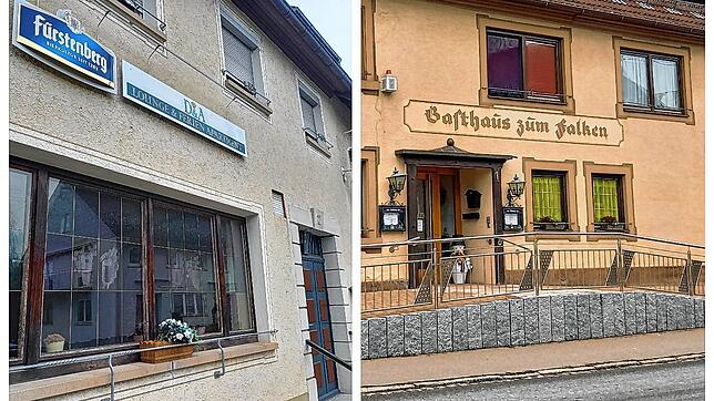 Die ehemaligen Wolterdinger Gasthäuser: Die D&A Lounge (links) und das Gasthaus Zum Falken.
