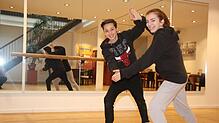Die zwölfjährigen Ramon Espinosa (links) und Lea Pollini sind in ihrer Alterklasse Deutsche Meister im Hip Hop und als Mannschaft für ...