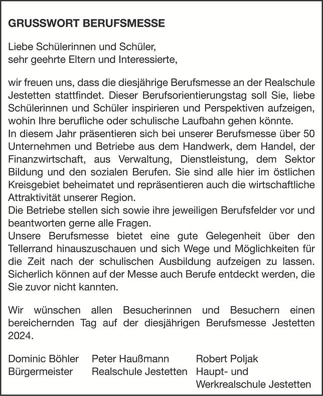Bild 1: Berufsmesse Realschule Jestetten : Einblicke in die Berufswelt