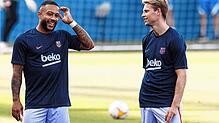 Memphis Depay (links), Frenkie de Jong und Co. trainieren ab sofort für eine Woche in Aasen.