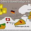 Könnte der Landkreis Waldshut von zwei Atommüll-Endlagern eingekesselt werden? Diese Karte zeigt mögliche Standorte auf deutscher und ...