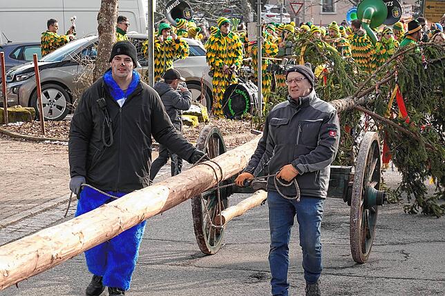 Bild 18: Bilderstory: Umzug und Narrenbaumstellen in Rickenbach begeistern die Zuschauer