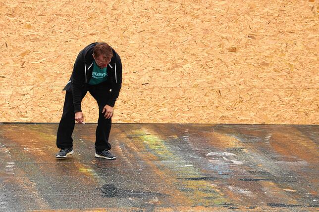 Nikolaj Arndt startet am Montag die Vorbereitungen für sein 3D-Bild. Bild: Bernhard Lutz