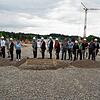 Sie schaufeln für das neue Fachmarktzentrum in Lottstetten.