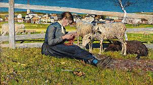 Dorf-Idylle in einem Bild von Giovanni Segantini (1858-1899): Ist Glück nur möglich, wo es auch Unglück gibt?