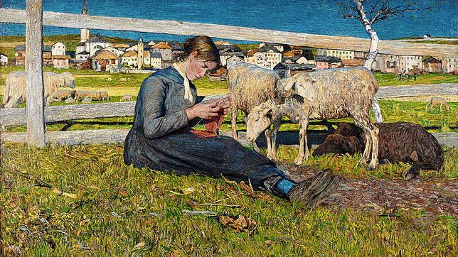 Dorf-Idylle in einem Bild von Giovanni Segantini (1858-1899): Ist Glück nur möglich, wo es auch Unglück gibt?